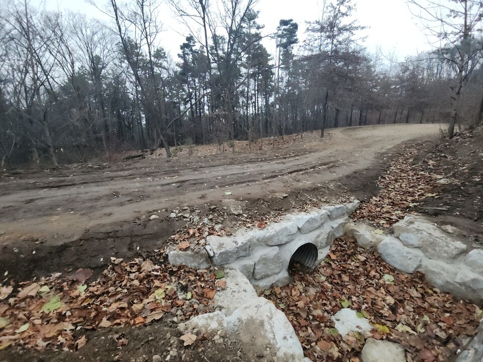 용인특례시 남동 임도 배수관로 설치를 완료 했다./용인특례시